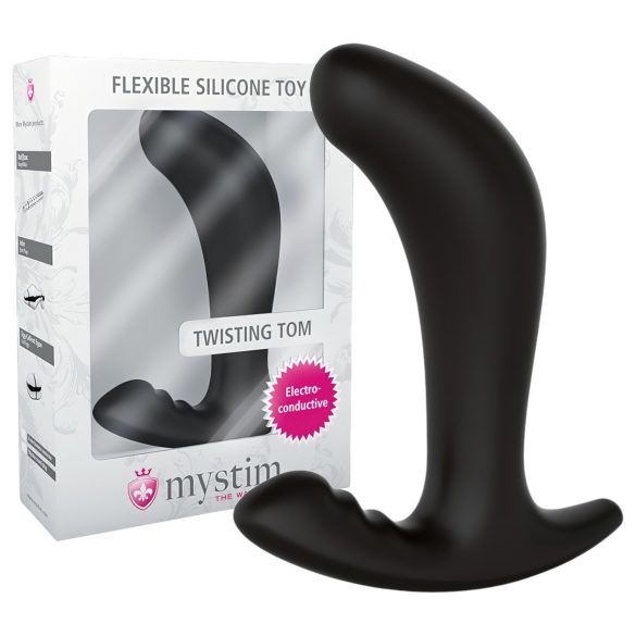 mystim Twisting Tom - elektroanalny dildo - czarny