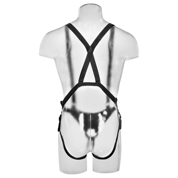 King Cock - strap-on z uprzężą - wydrążony dildo 28 cm