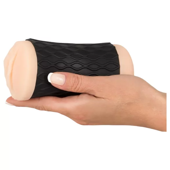 Nature Skin - masturbator wagina i anus - realistyczny silikon cielisty-czarny