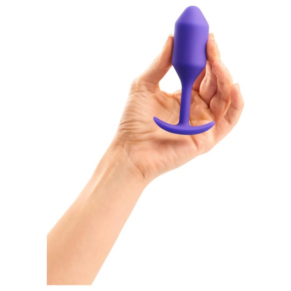 b-vibe - korek analny z dwiema kulkami - 114g - fioletowy