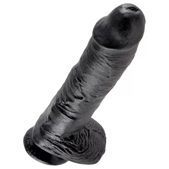 King Cock - dildo realistyczne z jądrami - 25 cm - czarny