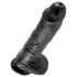 King Cock - dildo realistyczne z jądrami - 25 cm - czarny