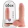 King Cock - realistyczny dildo z jądrami - 20 cm - beżowy