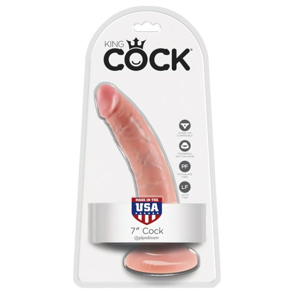 King Cock - dildo realistyczne 18 cm - beżowy