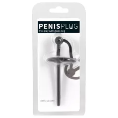   You2Toys - Penisplug - silikonowy pierścień na żołądź z pustym dilatorem (czarny)