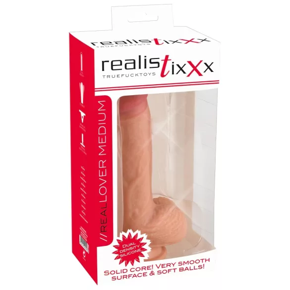 realistixxx - realistyczny dildo z przyssawką (22 cm, w kolorze cielistym)