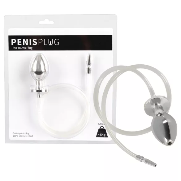 You2Toys - Piss to Ass Plug - pusty korek analny z rozszerzaczem cewki moczowej