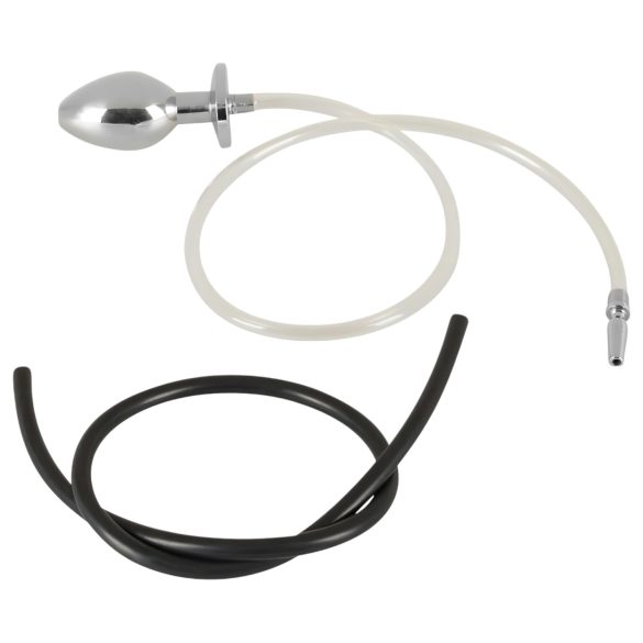 Piss to Ass Plug - korek analny z otworem - z rozszerzaczem cewki moczowej