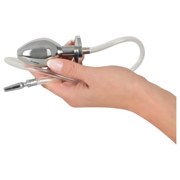 Piss to Ass Plug - korek analny z otworem - z rozszerzaczem cewki moczowej
