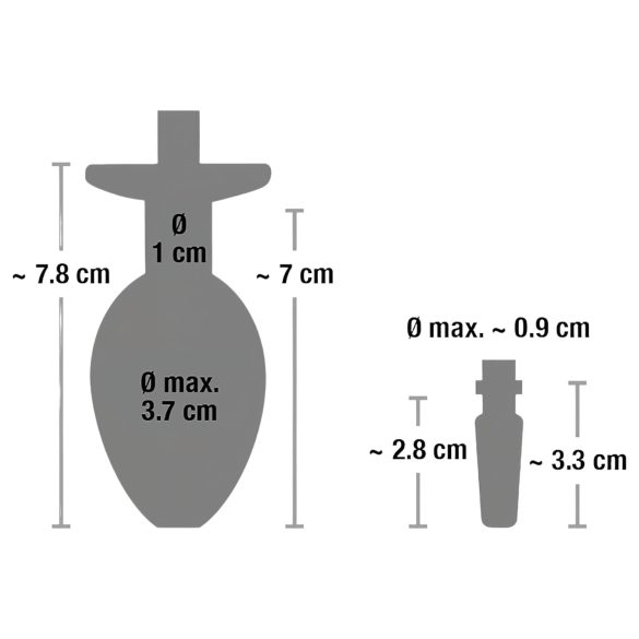 Piss to Ass Plug - korek analny z otworem - z rozszerzaczem cewki moczowej