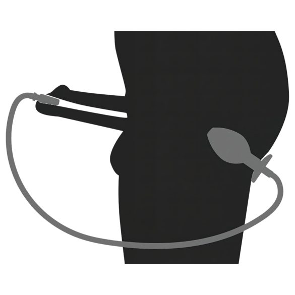 Piss to Ass Plug - korek analny z otworem - z rozszerzaczem cewki moczowej