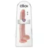 King Cock - duży dildo z jądrami - 35cm - kolor cielisty
