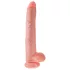 King Cock - duży dildo z jądrami - 35cm - kolor cielisty