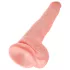 King Cock - duży dildo z jądrami - 35cm - kolor cielisty
