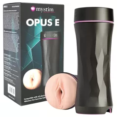   mystim Opus E Vagina - elektryczna sztuczna pochwa (naturalny-czarny)
