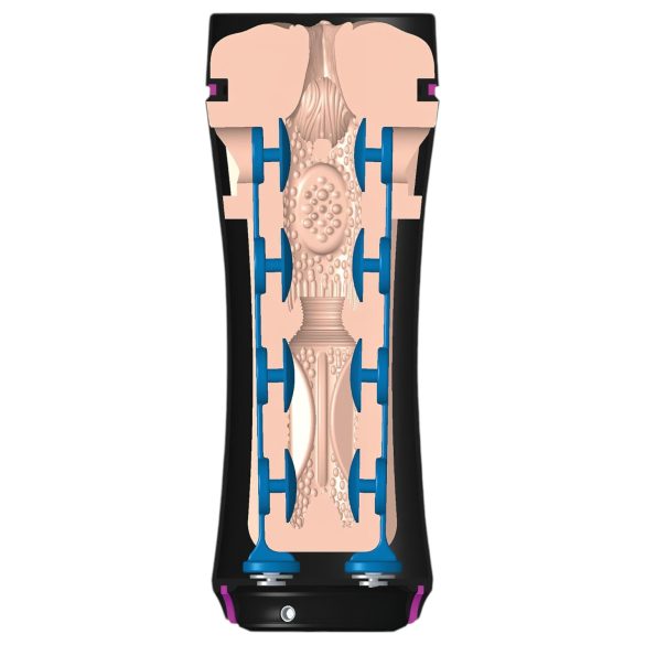 mystim Opus E - sztuczna wagina elektro - realistyczna czarno-beżowa