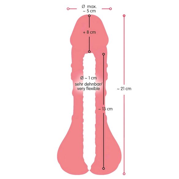 Nature Skin - masturbator męski 2w1 pupka i nakładka na penisa - kolor naturalny