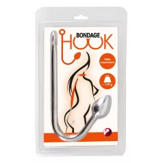   You2Toys - korek analny z aluminium z haczykiem - srebrny 179g