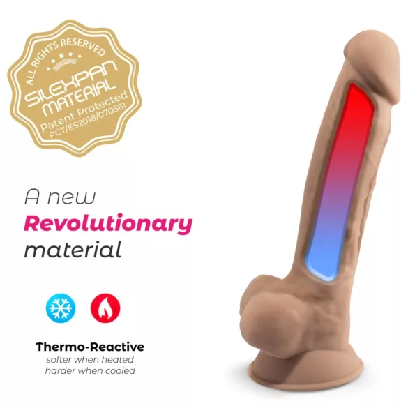 Silexd 7 - dildo z przyssawką - 17,5 cm - naturalny