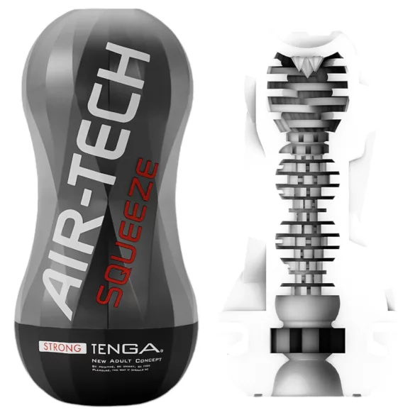 TENGA - masturbator próżniowy - mocna stymulacja - czarny