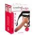 Realistixxx - strap-on - dildo z paskiem, puste w środku - cielisty