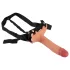 Realistixxx - strap-on - dildo z paskiem, puste w środku - cielisty