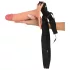 Realistixxx - strap-on - dildo z paskiem, puste w środku - cielisty