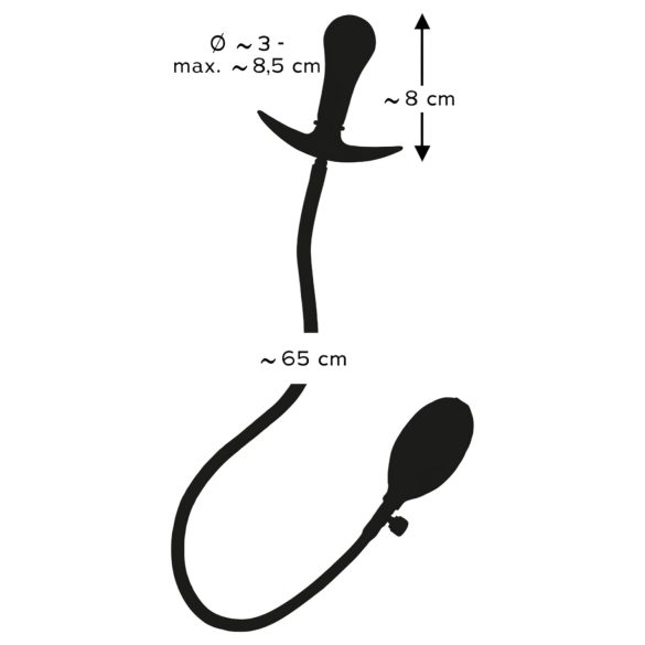 You2Toys - korek analny z kulkami i pompką - czarny