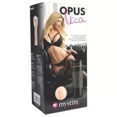   mystim OPUS Mica - masturbator wagina realistyczna - silikon naturalny/czarny