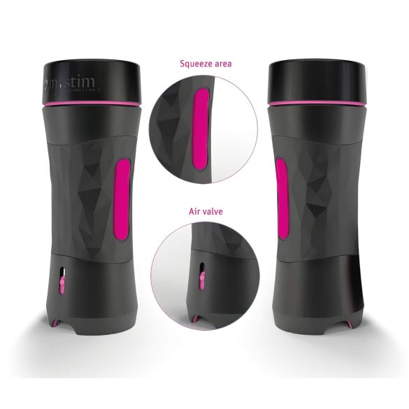 mystim OPUS Mica - masturbator wagina realistyczna - silikon naturalny/czarny