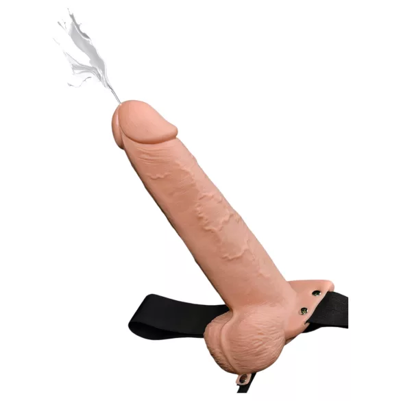 Fetish Strap-On 9 - dildo do przypięcia, wydrążony, z funkcją wytrysku