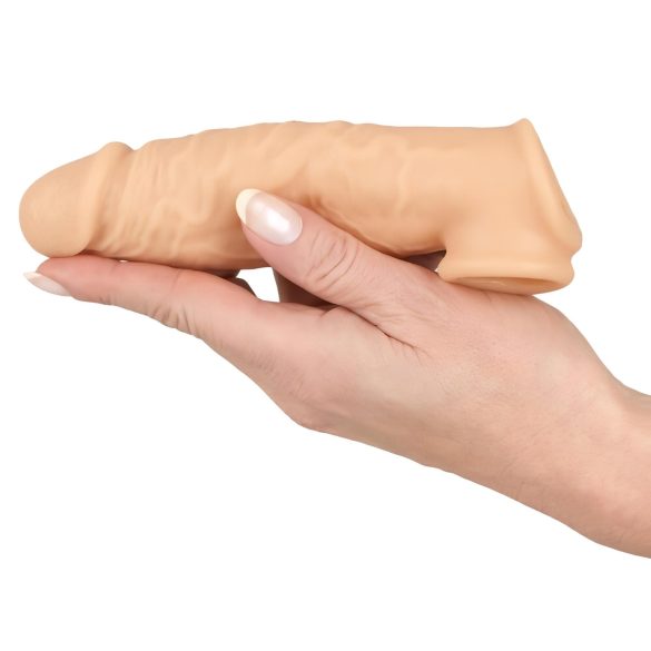 Realistixxx - nakładka na penisa z pierścieniem - 16 cm - naturalny