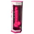 Silexd 7 - dildo z jądrami, na przyssawce - 17,5 cm (różowe)