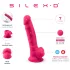 Silexd 7 - dildo z jądrami, na przyssawce - 17,5 cm (różowe)