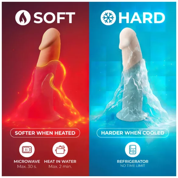 Silexd 7 - dildo z jądrami, na przyssawce - 17,5 cm (różowe)