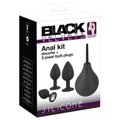   Black Velvets - zestaw zatyczek analnych (4-częściowy, czarny)