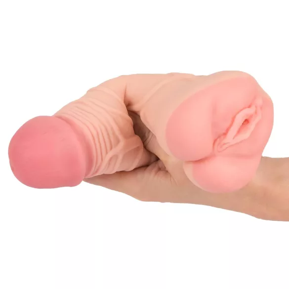 Nature Skin - masturbator i nakładka na penisa 2w1 - realistyczny - beżowy