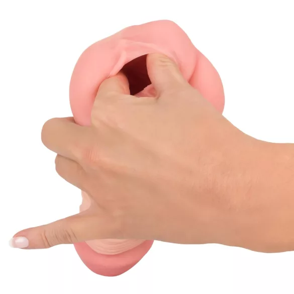 Nature Skin - masturbator i nakładka na penisa 2w1 - realistyczny - beżowy