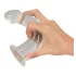 Crystal Clear - zestaw dildo analnych z żołędziem - 3 sztuki - przezroczysty