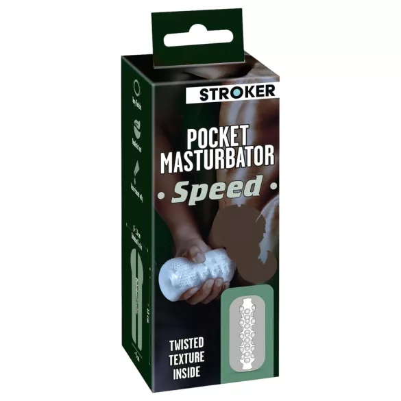 STROKER Speed - masturbator typu pupcia - przezroczysty