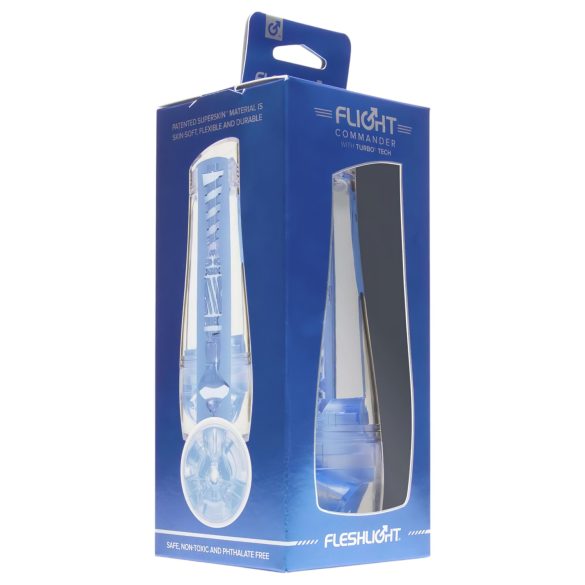 Fleshlight Flight Commander - masturbator z funkcją ssania - niebieski