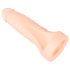 Realistixxx Double F - realistyczny dildo z pierścieniem erekcyjnym (naturalny)