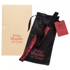   Fifty Shades of Grey - knebel do ust - regulowany - skóra czarno-czerwony