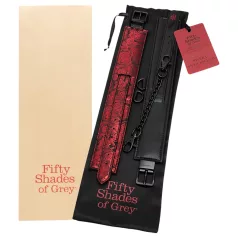   Fifty Shades of Grey - kajdanki na kostki - regulowane - czarno-czerwone
