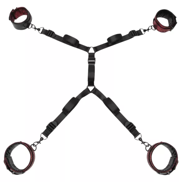 Fifty Shades of Grey - kajdanki zestaw - regulowane - czarno-czerwone