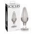 Icicles No. 26 - stożkowy, szklany korek analny (przezroczysty)