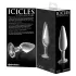 Icicles No. 26 - stożkowy, szklany korek analny (przezroczysty)