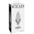 Icicles No. 26 - stożkowy, szklany korek analny (przezroczysty)