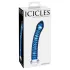 Icicles No. 29 - dildo szklane - spiralny penis - niebieski