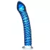 Icicles No. 29 - dildo szklane - spiralny penis - niebieski
